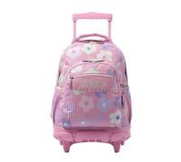 Totto - Mochila escolar con ruedas Margaly Rosa Renglones