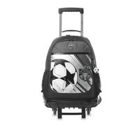 TOTTO - Mochila Escolar con Ruedas, Modelo Champion L, Mochila Grande, Capacidad 31 L, Bolsillos Botella, Compartimento Frontal, Protección en la Base, Correas Ajustables, Estampado Champion Gray