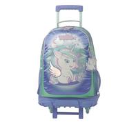 TOTTO - Mochila Escolar con Ruedas, Modelo Magic Dreams L, Mochila Grande, Capacidad 31 L, Bolsillos Botella, Organizador Interno, Protección en la Base, Correas Ajustables, Color Azul