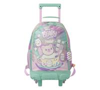 TOTTO - Mochila Escolar con Ruedas, Modelo Mellow M, Mochila Mediana, Capacidad 23 L, Bolsillos Botella, Organizador Interno, Protección en la Base, Correas Ajustables, Color Rosa