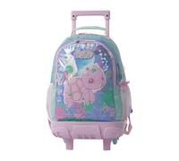 TOTTO - Mochila Escolar con Ruedas, Modelo Reef Friends M, Mochila Mediana, Capacidad 23 L, Bolsillos Botella, Organizador Interno, Protección en la Base, Correas Ajustables, Color Azul