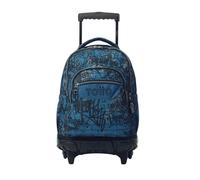 TOTTO - Mochila Escolar con Ruedas, Modelo Renglones, Capacidad 26,21 Litros, Bolsillo para PC 14", Bolsillo Botella, Correas en S para Mayor Comodidad, Resistente, Estampado Urban Graph