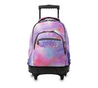 TOTTO - Mochila Escolar con Ruedas, Modelo Renglones Glitter, Capacidad 26,21 Litros, Bolsillo para PC 15,4", Bolsillo Botella, Correas en S para Mayor Comodidad, Resistente, Estampado Bloom