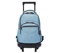 Mochila escolar pequeña ruedas azul y estrellas - Resma -Totto MA03ECO005-2210V-3DQ-