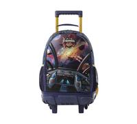 TOTTO - Mochila Escolar con Ruedas, Modelo Sentinel M, Mochila Mediana, Capacidad 23 L, Bolsillos Botella, Organizador Interno, Protección en la Base, Correas Ajustables, Color Azul