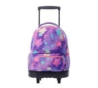 TOTTO - Mochila Escolar con Ruedas, Modelo SKL L, Capacidad 25 L, Mochila Grande, Bolsillo Botella, Bomper Protector, Asa de Mano, Manija Telescópica, Resistente y Cómoda, Estampado Ster
