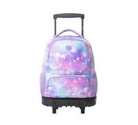 TOTTO - Mochila Escolar con Ruedas, Modelo SKL L, Capacidad 25 L, Mochila Grande, Bolsillo Botella, Bomper Protector, Asa de Mano, Manija Telescópica, Resistente y Cómoda, Estampado Korina