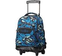 TOTTO Mochila escolar con ruedas tiburones - Renglones TAMAÑO GRANDE