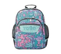 TOTTO - Mochila escolar Crayoles - El diseño perfecto para llevar a la escuela - Diseño Mundo de Fantasia