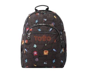 Totto Mochila escolar Crayoles Material: Poliéster 33 x 44 x 13.5 cm Palmeras rosas