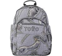 Totto Mochila Crayoles - Dinosaurios Gris