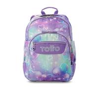 TOTTO - Mochila Escolar Grande, Modelo Rayol, Capacidad 19 L, 3 Compartimentos, 2 Bolsillos Botella, Bolsillo para PC 14", Espaldar Ergonómico con Flujo de Aire, Correas en S, Estampado Korina