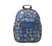 Totto - mochila escolar grande, modelo rayol, capacidad 19 l, 3 compar