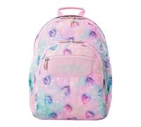 TOTTO - Mochila Escolar Grande, Modelo Rayol, Capacidad 19 L, 3 Compartimentos, 2 Bolsillos Botella, Bolsillo PC 14", Espaldar Ergonómico con Flujo de Aire, Correas en S, Estampado Shiny Heart Glitter