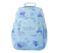 TOTTO - Mochila Escolar Grande, Modelo Rayol, Capacidad 19 L, 3 Compartimentos, 2 Bolsillos Botella, Bolsillo para PC 14", Espaldar Ergonómico con Flujo de Aire, Correas en S, Estampado Polar