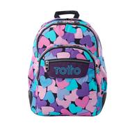 TOTTO - Mochila Escolar Grande, Modelo Rayol, Capacidad 19 L, 3 Compartimentos, 2 Bolsillos Botella, Bolsillo para PC 14", Espaldar Ergonómico con Flujo de Aire, Correas en S, Estampado Dear Blue