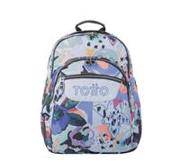 TOTTO Mochila escolar lienzo floral - Crayoles TAMAÑO GRANDE