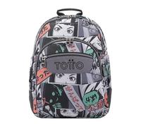 TOTTO Mochila escolar manga - Crayoles TAMAÑO ESTÁNDAR