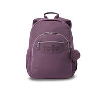 TOTTO - Mochila Escolar, Modelo Acuarela Ecole Solid, Capacidad 20L, Compartimento para PC 14", Bolsillos Botella, Organizador con Portallaves, Espaldar Ergonómico, Correas en S, Color Grape Nectar