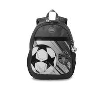 TOTTO - Mochila Escolar, Modelo Champion M, Mochila Mediana, Capacidad 18 L, Compartimento Delantero, Bolsillos Botella, Organizador Interno, Correas Acolchadas, Resistente y Duradera, Estampado Negro