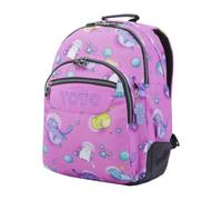 TOTTO - Mochila Escolar, Modelo Crayoles, Capacidad 20 L, Neceser Extraíble y Bolsa Calzado, Bolsillo para Botella, Espaldar Ergonómico con Flujo de Aire, Resistente, Estampado Gatos Astronautas