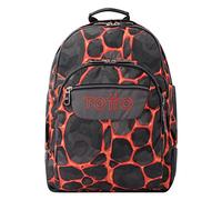 TOTTO - Mochila Escolar, Modelo Crayoles, Capacidad 20 L, Neceser Extraíble y Bolsa Calzado, Bolsillo para Botella, Espaldar Ergonómico con Flujo de Aire, Resistente, Estampado Rocas