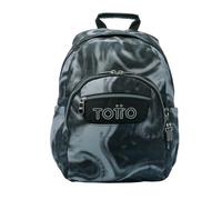 TOTTO - Mochila Escolar, Modelo Gommas, Mochila Mediana, Capacidad 15 L, Bolsillo para PC 14", Bolsillo Botella, Espaldar Ergonómico con Flujo de Aire, Cómodas Correas en S, Estampado Bluc