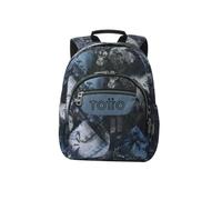 TOTTO - Mochila Escolar, Modelo Gommas, Mochila Mediana, Capacidad 15 L, Bolsillo para PC 14", Bolsillo Botella, Espaldar Ergonómico con Flujo de Aire, Cómodas Correas en S, Estampado Film