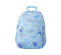TOTTO - Mochila Escolar, Modelo Gommas, Mochila Mediana, Capacidad 15 L, Bolsillo para PC 14", Bolsillo Botella, Espaldar Ergonómico con Flujo de Aire, Cómodas Correas en S, Estampado Polar