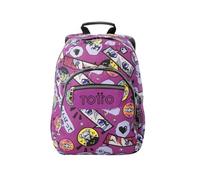 TOTTO - Mochila Escolar, Modelo Gommas, Mochila Mediana, Capacidad 15 L, Bolsillo para PC 14", Bolsillo Botella, Espaldar Ergonómico con Flujo de Aire, Cómodas Correas en S, Estampado Kitsune
