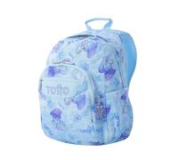 TOTTO - Mochila Escolar, Modelo Tempera, Capacidad 12 L, 3 Bolsillos, Bolsillo Tablet 10", Bolsillo Botella, Espaldar Ergonómico con Flujo de Aire, Cómodas Correas en S, Estampado Polar