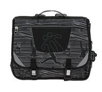 TOTTO - Mochila Escolar, Modelo Tijeras, Cartera Escolar, Capacidad 15 Litros, 3 Compartimentos, Espaldar Ergonómico con Flujo de Aire, Correas en S para Mayor Comodidad, Estampado Negro