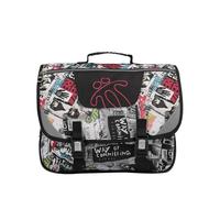 TOTTO - Mochila Escolar, Modelo Tijeras, Cartera Escolar, Capacidad 15 litros, 3 Compartimentos, Espaldar Ergonómico con Flujo de Aire, Correas en S para Mayor Comodidad, Estampado Gris y Negro