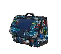 TOTTO - Mochila Escolar, Modelo Tijeras, Cartera Escolar, Capacidad 15 litros, 3 Compartimentos, Espaldar Ergonómico con Flujo de Aire, Correas en S para Mayor Comodidad, Estampado Azul