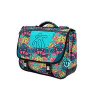 TOTTO - Mochila Escolar, Modelo Tijeras, Cartera Escolar, Capacidad 15 litros, 3 Compartimentos, Espaldar Ergonómico con Flujo de Aire, Correas en S para Mayor Comodidad, Estampado Flores Multicolor