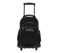 Totto - Mochila escolar Renglones - Mochila con ruedas perfecta para la escuela - Funcional y Comoda - Color Negro