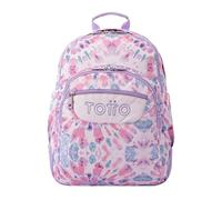 TOTTO Mochila escolar rosa tye dye - Crayoles