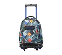 TOTTO Mochila escolar ruedas desmontable bloques - Tiza TAMAÑO GRANDE