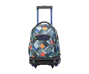 TOTTO Mochila escolar ruedas desmontable bloques - Tiza TAMAÑO GRANDE