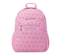 TOTTO Mochila escolar adaptable a carro corazones rosas - Acuareles