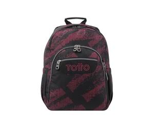 TOTTO Mochila escolar tiza roja - Acuarela TAMAÑO MEDIANO