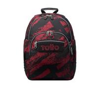 Totto Mochila escolar tiza roja - Crayoles Negro