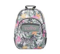 Totto - Mochila escolar tropical cebras Crayoles
