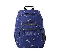 TOTTO Mochila Gommas - Dinosaurs Blue