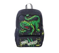 TOTTO - Mochila Infantil, Modelo Rex Dino Raptors M, Mochila Mediana, Capacidad 13 L, 2 Compartimentos, 2 Bolsillos Botella, Organizador Interno, Correas Acolchadas, Resistente y Duradera, Color Gris