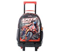 TOTTO - Mochila Infantil, Modelo Speed Biker M, Mochila Mediana, Capacidad 16 L, 2 Compartimentos, 2 Bolsillos para Botella, Organizador Interno, Correas Acolchadas, Resistente y Duradera, Color Rojo
