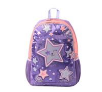 TOTTO - Mochila Infantil, Modelo Star Cat L, Mochila Grande, Capacidad 16 L, 2 Compartimentos, 2 Bolsillos para Botella, Organizador Interno, Correas Acolchadas, Resistente y Duradera, Color Morado
