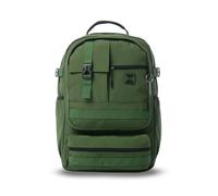 TOTTO - Mochila Ordenador Portátil 15,4 Pulgadas, Modelo Spa XL, Mochila Oficina, Organizador con Portallaves, Bolsillo Botella, Espaldar Ergonómico, Correas en S, Pasador Ruedas, Color Verde y Negro