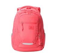 TOTTO - Mochila para Ordenador Portátil 13 Pulgadas, Modelo Eufrates, Mochila Eco-Friendly, 6 Compartimentos, Cremallera para Candado, Bolsillos Botella, Espaldar Ergonómico, Color Claret Red