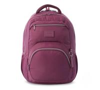 TOTTO - Mochila para Ordenador Portátil 14 Pulgadas, Modelo Tracer 4, Mochila Eco-Friendly, 3 Compartimentos, Cremallera con Argolla para Candado, 2 Bolsillos para Botella, Color Malaga/Hushed Violet